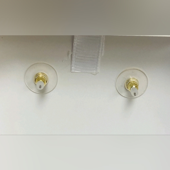 NIB House of Harlow 1960 Gold and Green Monstera Earrings - Picture 4 of 4